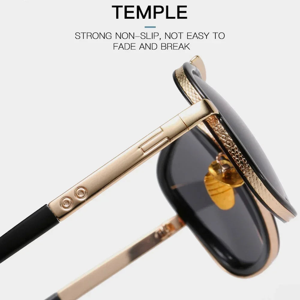 Classic Oversized Men Sunglasses Luxury Brand Women Mach One Sun Glasses Square Retro Oculos De Sol Male UV400 Mirror Eyewear
