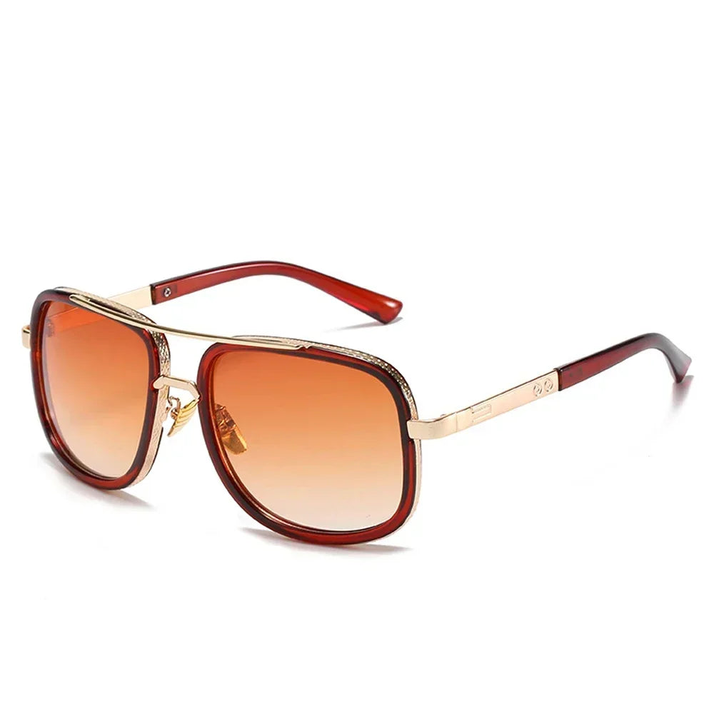Classic Oversized Men Sunglasses Luxury Brand Women Mach One Sun Glasses Square Retro Oculos De Sol Male UV400 Mirror Eyewear