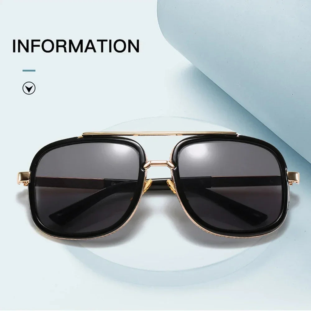 Classic Oversized Men Sunglasses Luxury Brand Women Mach One Sun Glasses Square Retro Oculos De Sol Male UV400 Mirror Eyewear