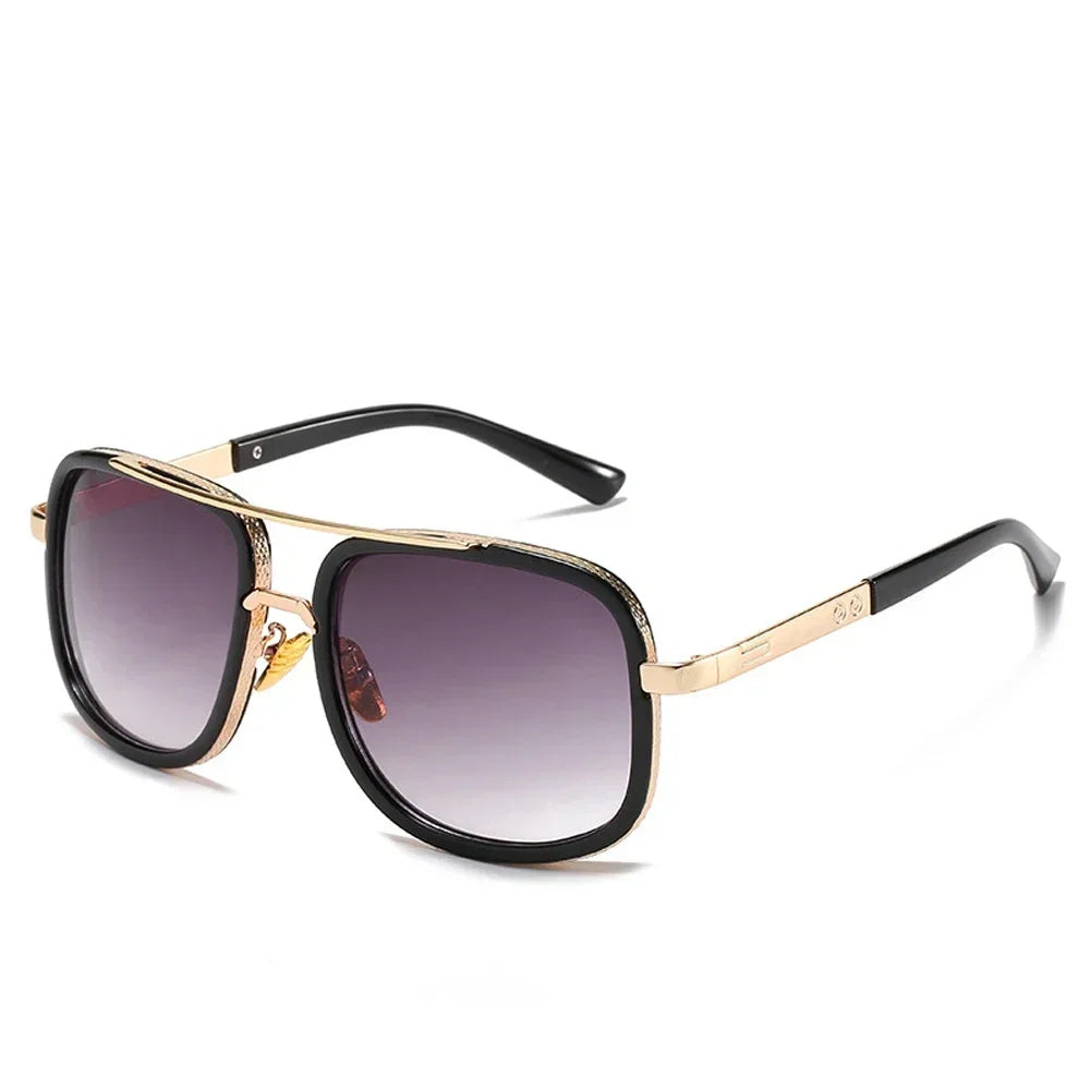 Classic Oversized Men Sunglasses Luxury Brand Women Mach One Sun Glasses Square Retro Oculos De Sol Male UV400 Mirror Eyewear