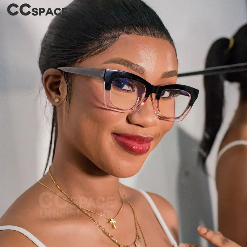 49524 TR90 Cat Eye anti Blue Glasses Frames Retro Men Women Optical Fashion Computer Glasses