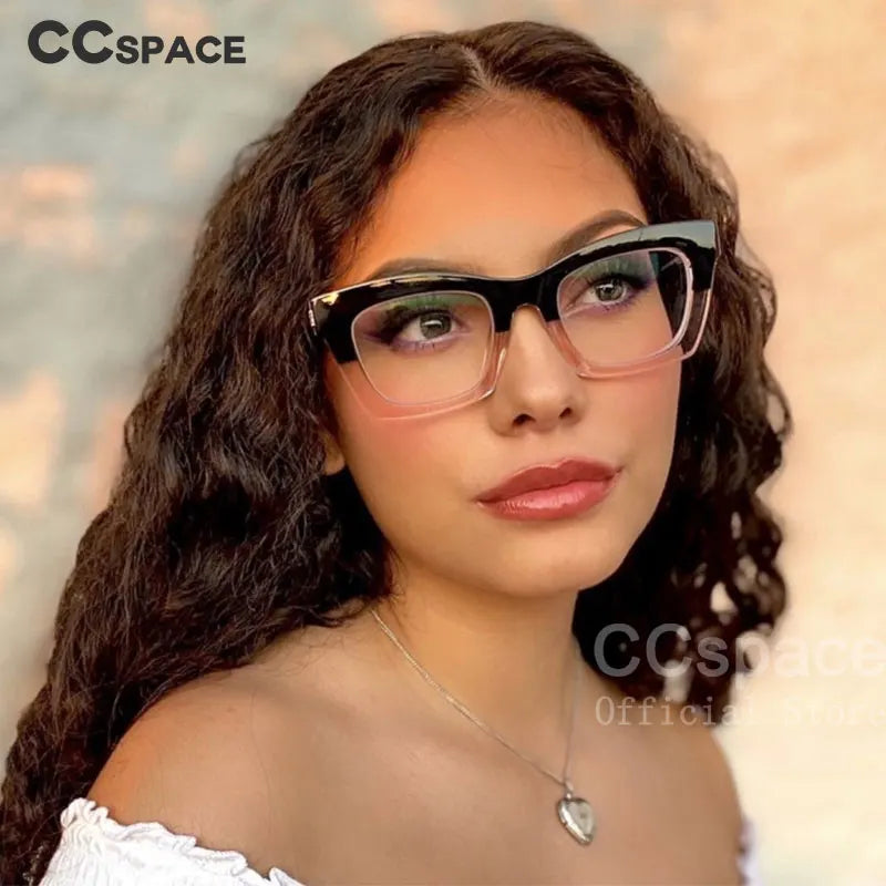 49524 TR90 Cat Eye anti Blue Glasses Frames Retro Men Women Optical Fashion Computer Glasses
