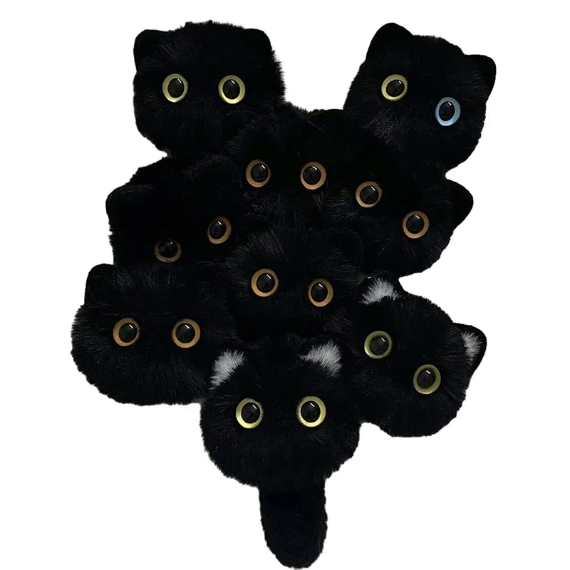Cute Plush Cat Keychain Cartoon Doll Toy Pendant Keyring for Women Girls Bag Ornament Car Key Chain Children Gifts Accessories