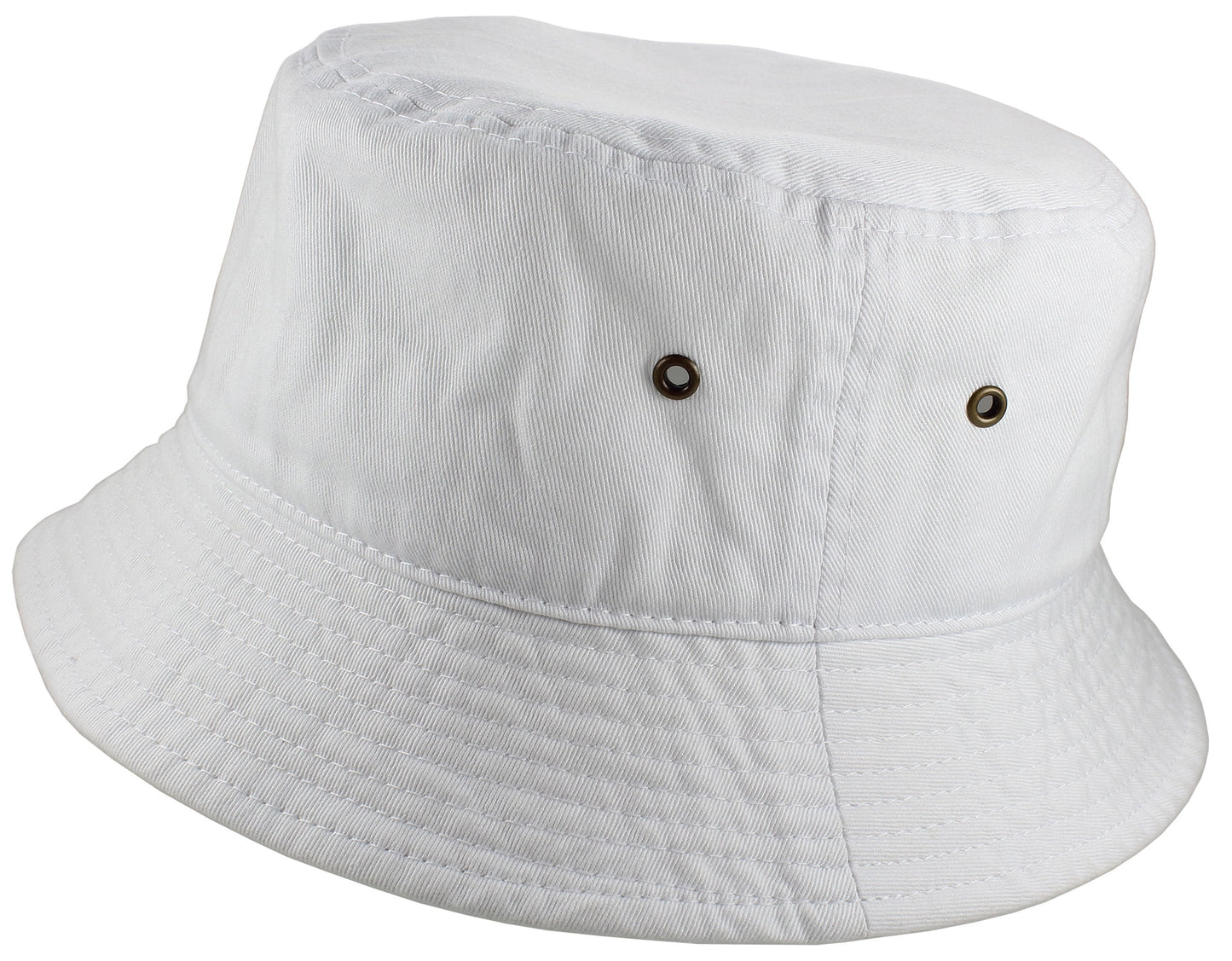 Bucket Hat 100% Cotton Packable Summer Travel Cap. 2PC: Gray / Putty-S/M