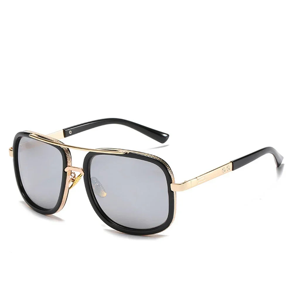 Classic Oversized Men Sunglasses Luxury Brand Women Mach One Sun Glasses Square Retro Oculos De Sol Male UV400 Mirror Eyewear