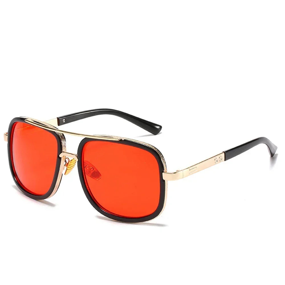 Classic Oversized Men Sunglasses Luxury Brand Women Mach One Sun Glasses Square Retro Oculos De Sol Male UV400 Mirror Eyewear