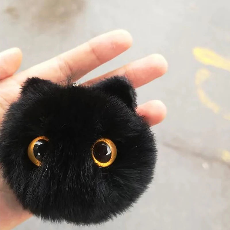 Cute Plush Cat Keychain Cartoon Doll Toy Pendant Keyring for Women Girls Bag Ornament Car Key Chain Children Gifts Accessories